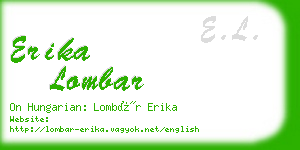 erika lombar business card